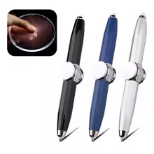 LED Spinner Pen. A smooth-spinning pen with a satisfying LED glow. A glow-up for your fidget game.